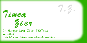 timea zier business card